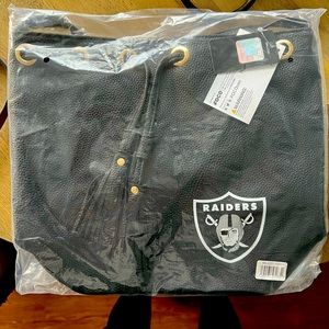 Raiders leather tote bag